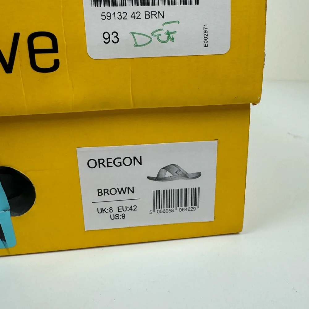 Strive Oregon - Men's Slip-on Sandal With Arch Support‎ Brown - size 9